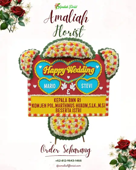 Papan Bunga Pernikahan Boyoteluk